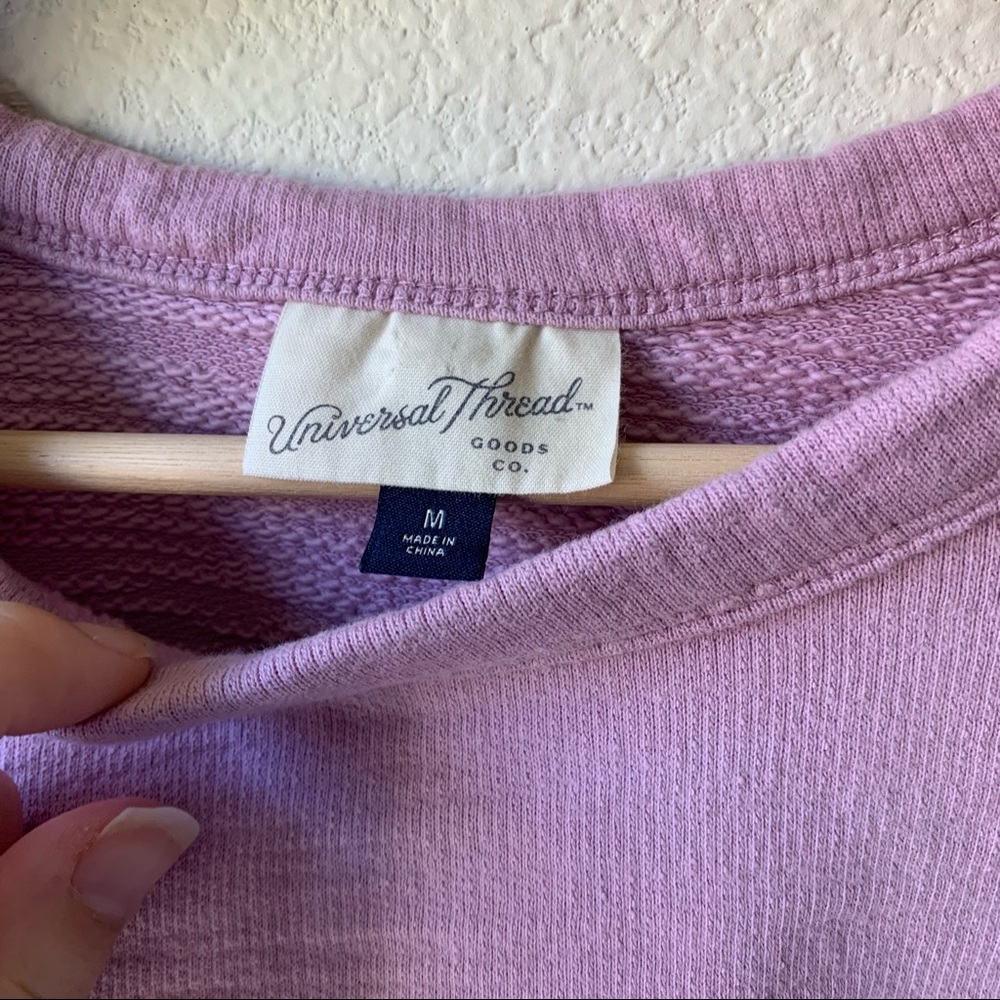 Purple Universal Thread Cropped Sweatshirt - Picture 5 of 6